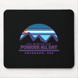 Colorado Skiing Mountain Snowboarding Rocky Powder Mouse Mat