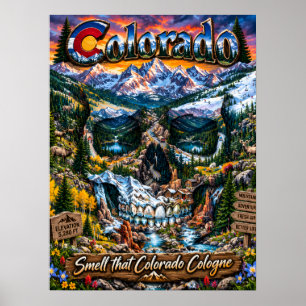 Colorado Skull Art Poster - State of Mind