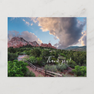Colorado Sleeping Giant Sunrise Thank You Postcard