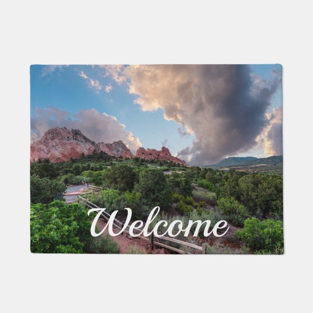 Colorado Sleeping Giant Sunrise Welcome Doormat (Front)