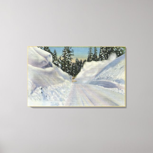 Colorado "Snogo" Snow Plough Clearning Winter Canvas Print (Front)