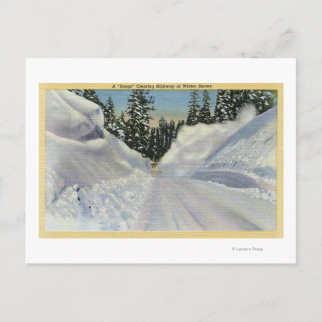 Colorado "Snogo" Snow Plough Clearning Winter Postcard (Front)
