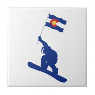 Colorado Snowboard Flag Tile