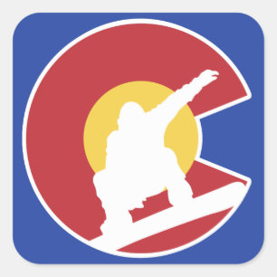 Colorado Snowboard Square Sticker