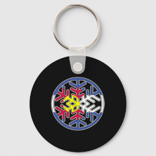 Colorado Snowboarding Rocky Mountains Snowflake Sk Key Ring