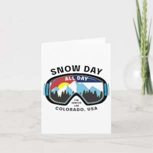 Colorado Snowboarding Snow Rocky Skiing Mountain D Card