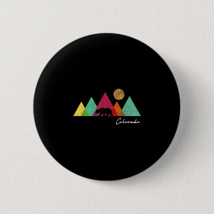 Colorado souvenir colourful bear mountains graphic 6 cm round badge