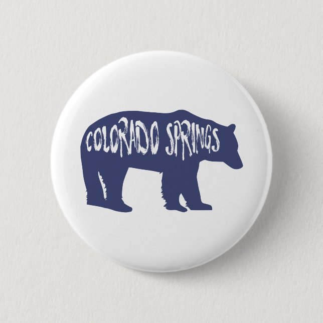 Colorado Springs Bear 6 Cm Round Badge (Front)
