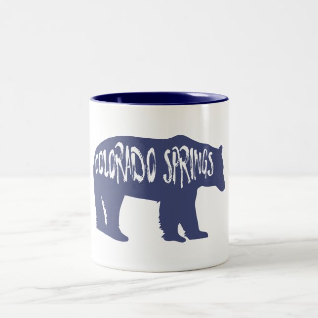 Colorado Springs Bear Two-Tone Coffee Mug (Center)