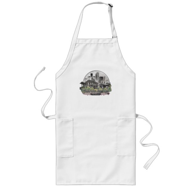 Colorado Springs City Colorado State USA Long Apron (Front)