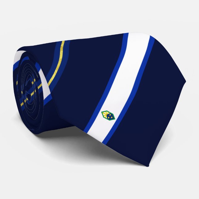 Colorado Springs city flag Neck Tie (Rolled)