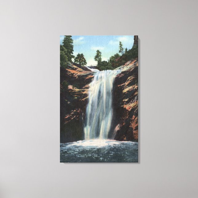 Colorado Springs, CO - Bridal Veil Falls Canvas Print (Front)