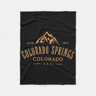 Colorado Springs Colorado Awesome Mountain Design Fleece Blanket