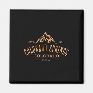 Colorado Springs Colorado Awesome Mountain Design Magnet