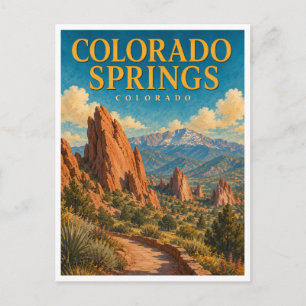 Colorado Springs Colorado Garden Gods GeoSaga Postcard
