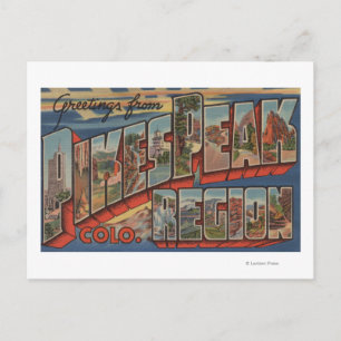 Colorado Springs, Colorado - Pikes Peak Postcard
