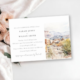 Colorado Springs, Colorado Rehearsal Dinner Invitation