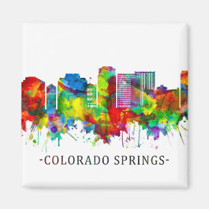 Colorado Springs Colorado Skyline Magnet