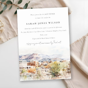 Colorado Springs, Colorado Watercolor Baby Shower Invitation