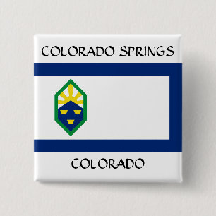 Colorado Springs Flag 15 Cm Square Badge