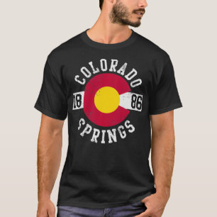 Colorado Springs Flag Retro Faded Home Love  T-Shirt