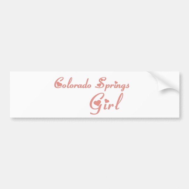 Colorado Springs Girl tee shirts Bumper Sticker (Front)