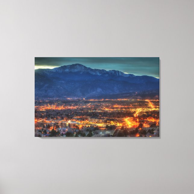 Colorado Springs Lights Canvas Print (Front)