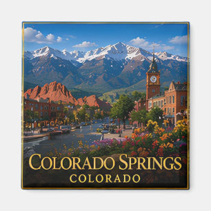 Colorado Springs Pikes Peak & Rocky Mountain Magnet