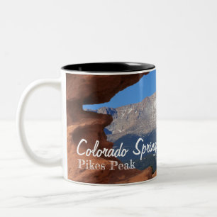 Colorado Springs Pikes Peak Souvenir Two-Tone Coffee Mug