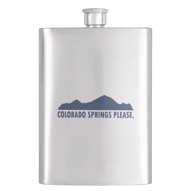 Colorado Springs Please Hip Flask (Front)