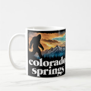 Colorado Springs Retro Bigfoot Mountains Coffee Mug