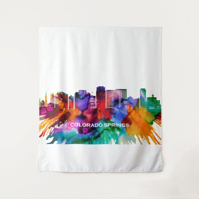 Colorado Springs Skyline Tapestry (Front)