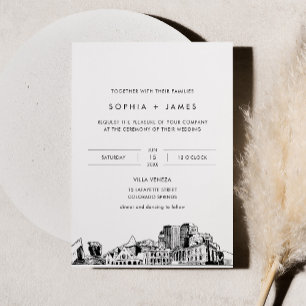 Colorado Springs Skyline Wedding Invitation