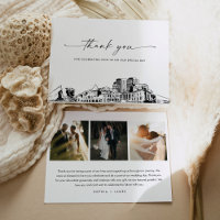 Colorado Springs Skyline Wedding Thank You Card