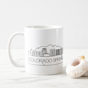 Colorado Springs Stylised Skyline Coffee Mug