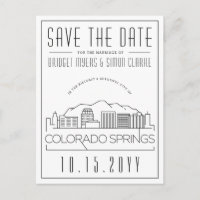Colorado Springs Wedding | Skyline Save the Date