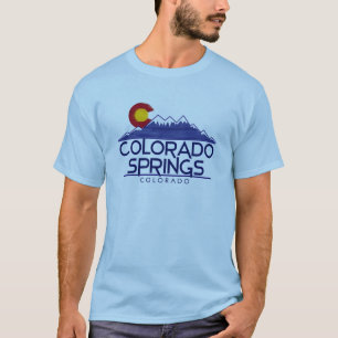 Colorado Springs wood mountains shirt