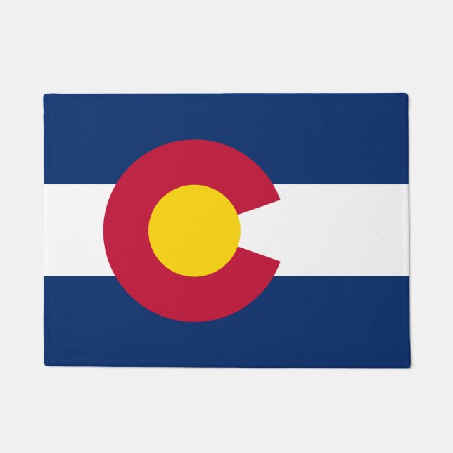 Colorado State & Colorado Flag /USA Doormat (Front)