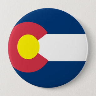 Colorado State Flag 10 Cm Round Badge