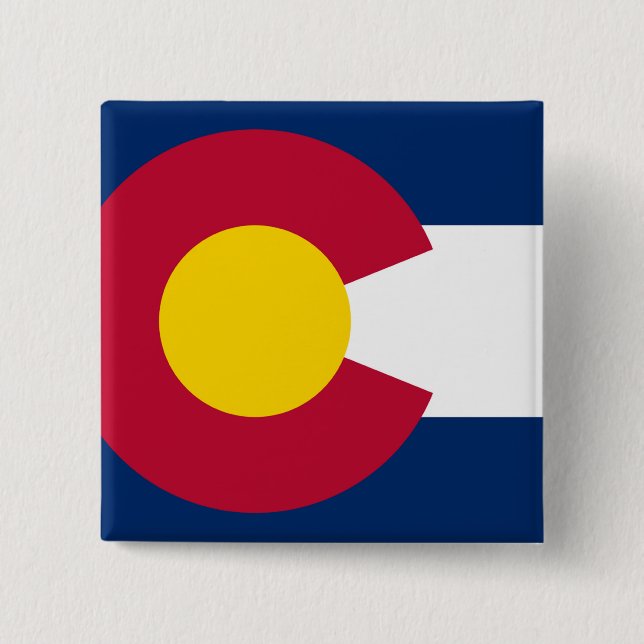 Colorado State Flag 15 Cm Square Badge (Front)