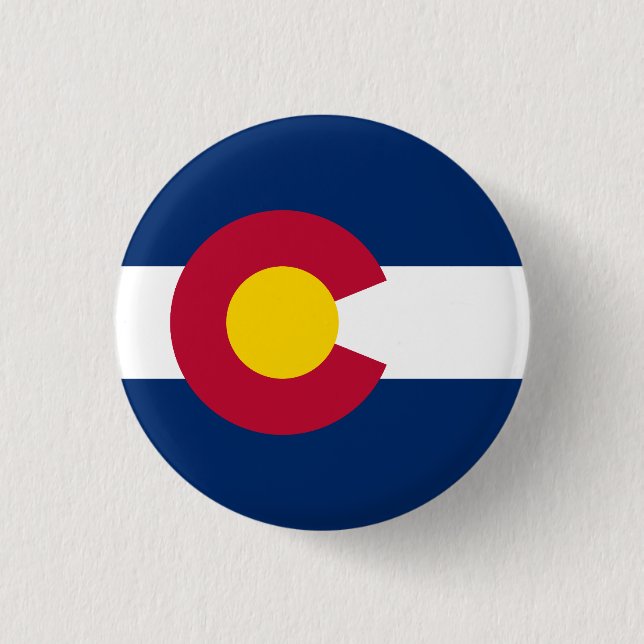 Colorado State Flag 3 Cm Round Badge (Front)
