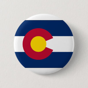 Colorado State Flag 6 Cm Round Badge