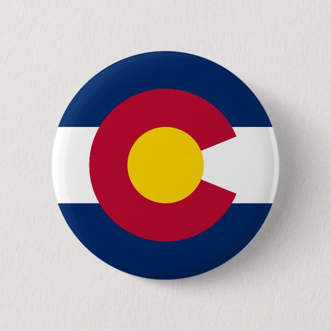 Colorado State Flag 6 Cm Round Badge (Front)