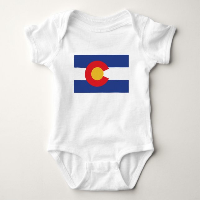 Colorado State Flag Baby Bodysuit (Front)