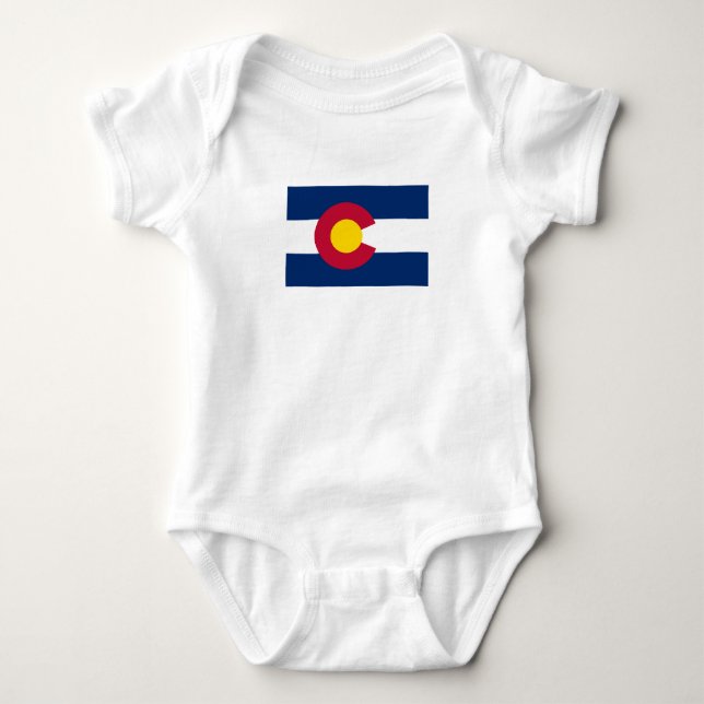 Colorado State Flag Baby Bodysuit (Front)
