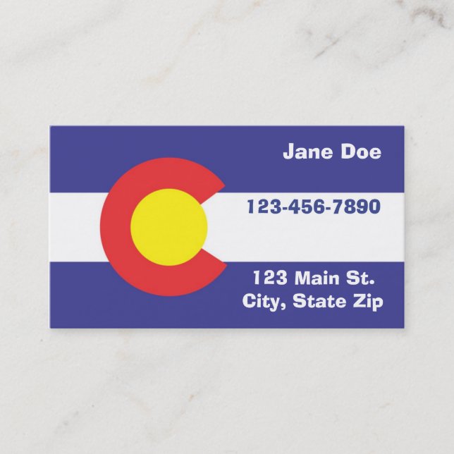Colorado State Flag Business Cards (Front)