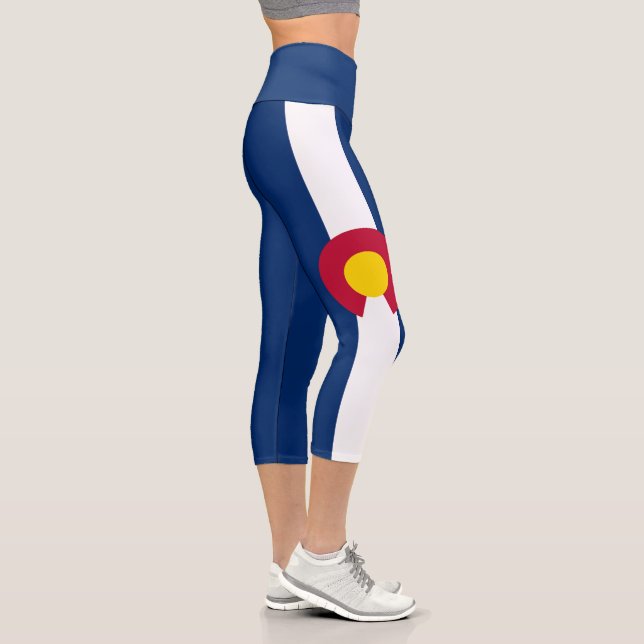Colorado State Flag Capri Leggings (Right)