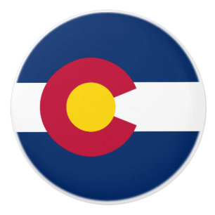 Colorado State Flag Ceramic Knob