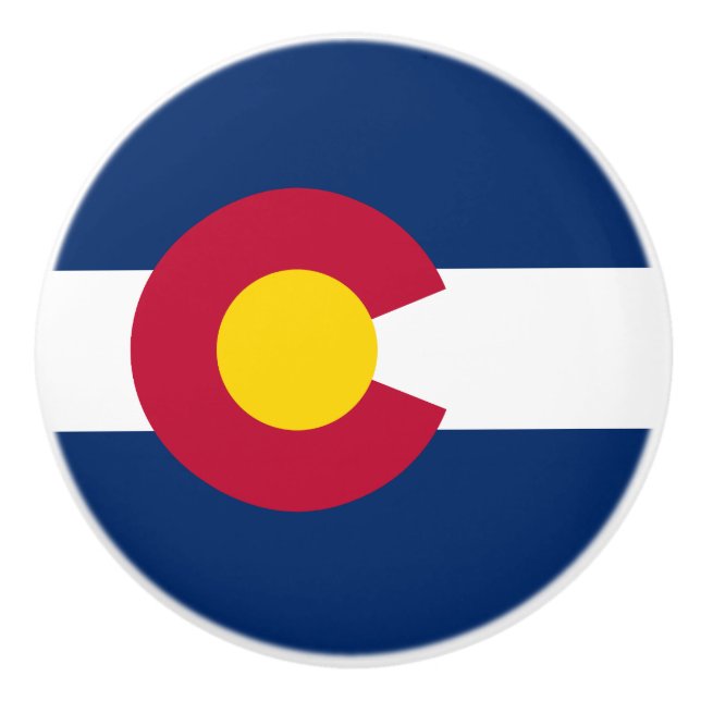 Colorado State Flag Ceramic Knob (Front)