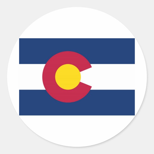 Colorado State Flag Classic Round Sticker (Front)